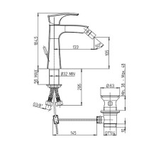 Смеситель для биде Paini Lady 89OP306KM Золото PVD