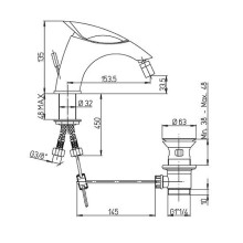 Смеситель для биде Paini F1CR3062SKM Хром