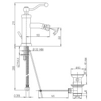 Смеситель для биде Paini Duomo 88OP306 Золото PVD