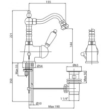 Смеситель для биде Cezares Vintage VINTAGE-BSM2-01-Sw Хром