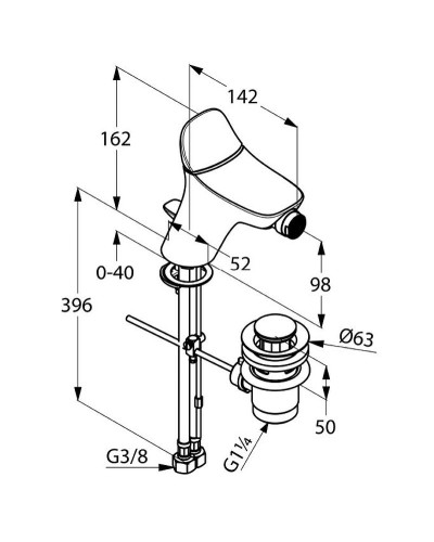Смеситель для биде Kludi Ambienta 532160575 Хром