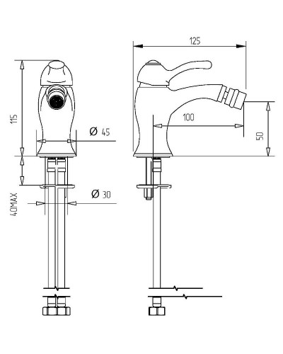 Смеситель для биде Migliore Grazia 29685 Хром