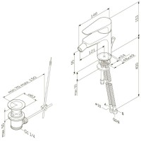 Смеситель для биде с донным клапаном Am.Pm Inspire F5083100