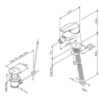 Смеситель для биде с донным клапаном Am.Pm Gem F9083100