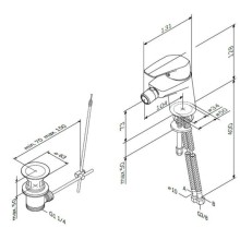 Смеситель для биде с донным клапаном Am.Pm Gem F9083100
