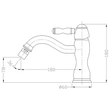 Смеситель для биде Bronze de Luxe Tiffany 1902CR Хром