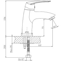 Смеситель для биде без донного клапана Orange Alfi M18-031cr