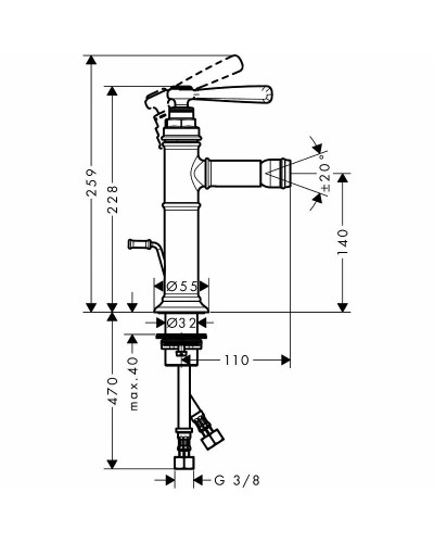 Смеситель для биде Axor Montreux 16526000 Хром
