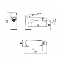 Смеситель для биде Lemark Bronx LM3708BL Черный