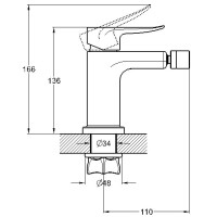 Смеситель для биде G.Lauf GOB2-A134