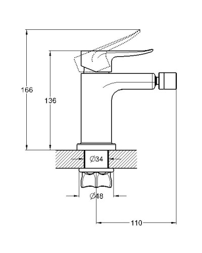 Смеситель для биде G.Lauf GOB2-A134