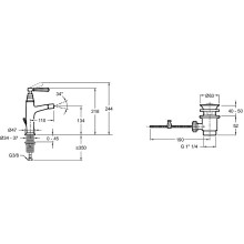 Смеситель для биде Jacob Delafon Cleo 1889 E24310-CP Хром