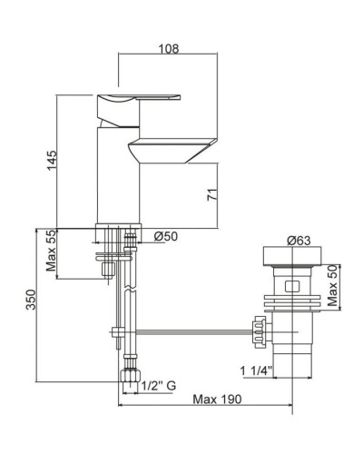 Смеситель для биде Cezares Garda GARDA-BSM1-01-Cr Хром