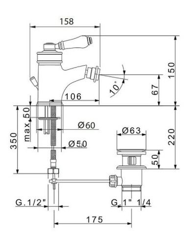 Смеситель для биде Migliore Ermitage 18618 Хром