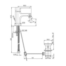 Смеситель для биде с донным клапаном Paini Ovo 86PW306