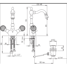 Смеситель для биде CEZARES ATLANTIS-BS2-01-Sw/M