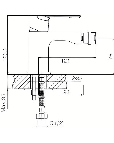 Смеситель для биде Haiba HB50505-8 Белый