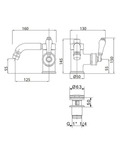 Смеситель для биде Migliore Ermitage 24998 Бронза