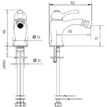 Смеситель для биде Migliore Lem 25865 Бронза