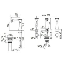 Смеситель для биде Migliore Opera 19049 Золото
