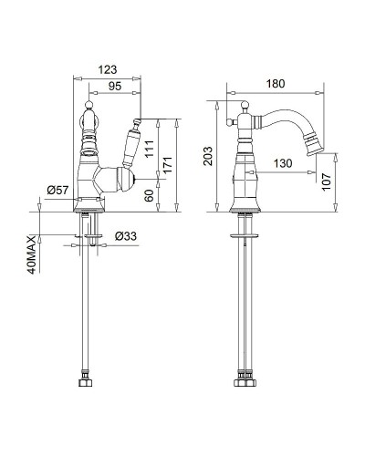 Смеситель для биде Migliore Oxford 19082 Бронза
