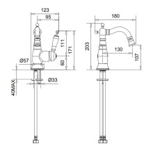 Смеситель для биде Migliore Oxford 19190 Медь