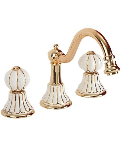 Смеситель для биде Migliore Olivia 19026 Золото Белый декор Золото