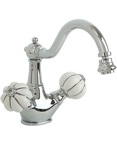 Смеситель для биде Migliore Olivia 19011 Хром Белый декор Платина