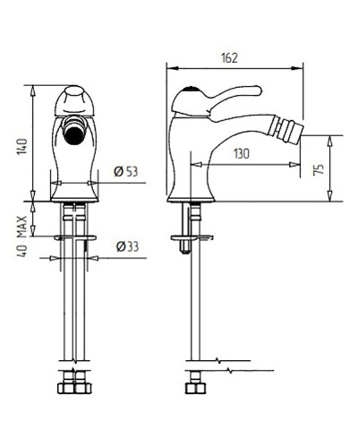 Смеситель для биде Migliore Lem Swarovski 18873 Бронза