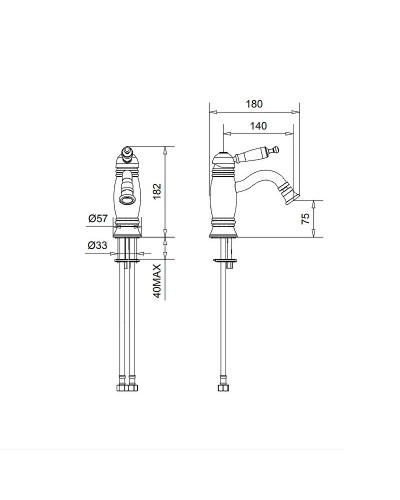Смеситель для биде Migliore Oxford 19083 Бронза
