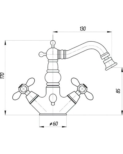 Смеситель для биде Migliore Princeton Plus ML.PRP-8044.CR Хром