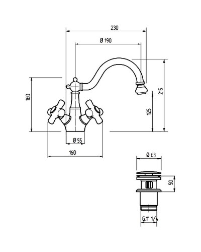 Смеситель для биде Migliore Provance 19478 Золото