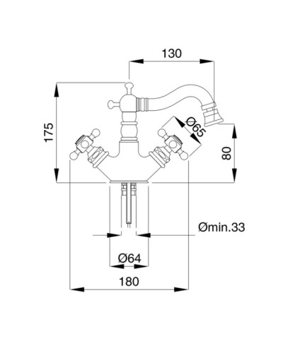 Смеситель для биде Migliore Arcadia 18393 Золото
