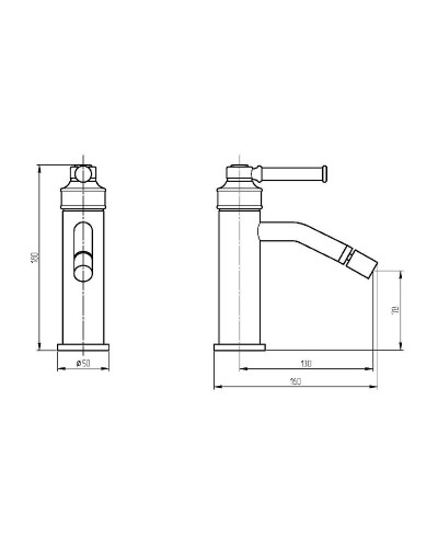 Смеситель для биде Migliore Ermitage Mini 30854 Черный матовый