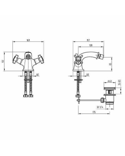 Смеситель для биде Migliore Korona 28505 Золото