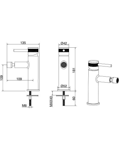 Смеситель для биде Allen Brau Priority 5.31004-00 Хром