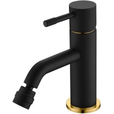 Смеситель для биде Boheme Uno 466-BG Черный матовый Золото