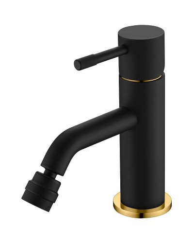 Смеситель для биде Boheme Uno 466-BG Черный матовый Золото