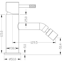 Смеситель для биде Boheme Uno 466-WG Белый матовый Золото