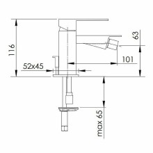 Смеситель для биде Remer Qubica Design QD20 Хром