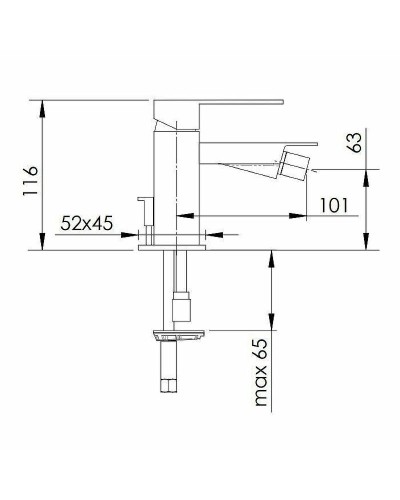 Смеситель для биде Remer Qubica Design QD20 Хром