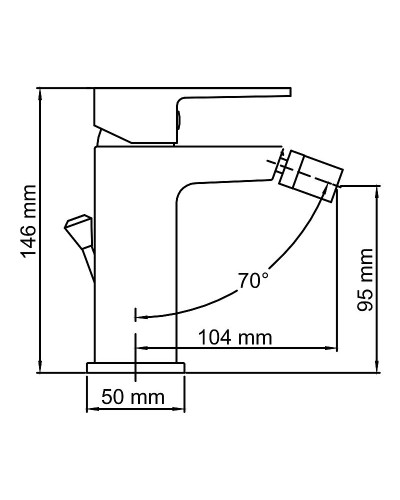 Смеситель для биде WasserKRAFT Abens 2006 Черный матовый
