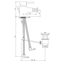 Cмеситель для биде с донным клапаном Jaquar Florentine FLR-CHR-5213B