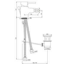 Cмеситель для биде с донным клапаном Jaquar Florentine FLR-CHR-5213B