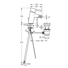 Смеситель для биде с донным клапаном Hansa Vantis Style 52433277
