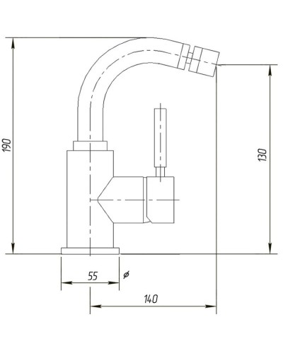 Смеситель для биде с донным клапаном Migliore Fortis 31544