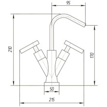 Смеситель для биде Migliore Syntesi ML.SNS-7944.CR