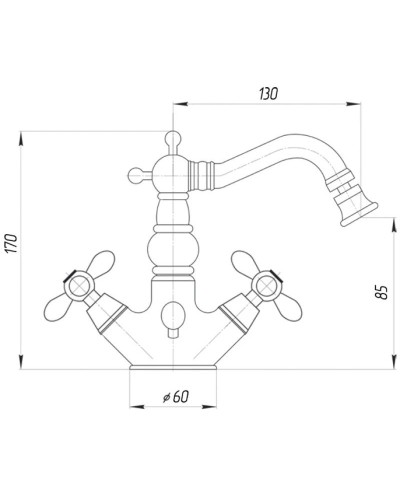 Смеситель для биде Migliore Princeton Plus ML.PRP-8044.DO