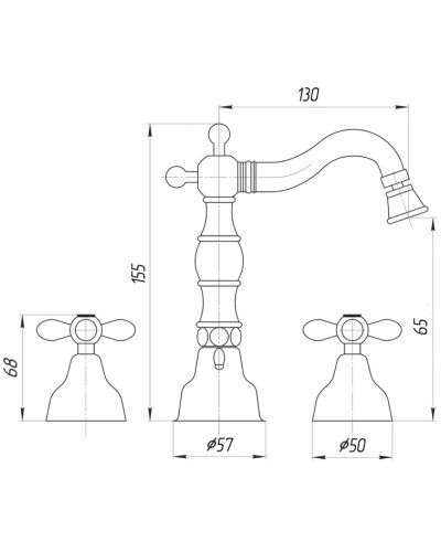 Смеситель для биде Migliore Princeton Plus ML.PRP-8025.CR