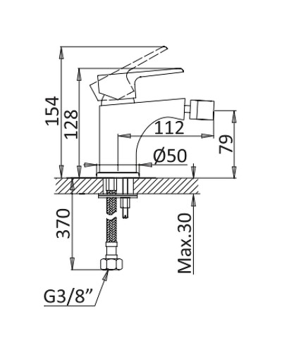 Смеситель для биде Cezares Nautic NAUTIC-BS1-BIO Белый матовый